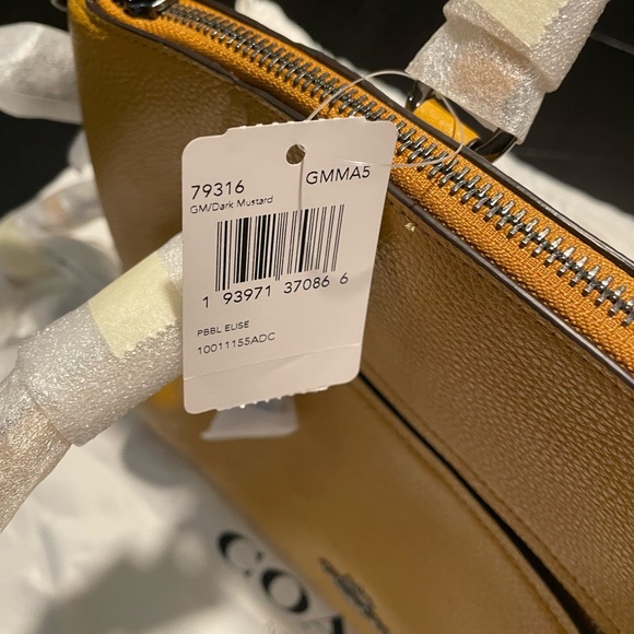 Coach Polished Pebble Leather Elise Small Satchel - Picture 5 of 6